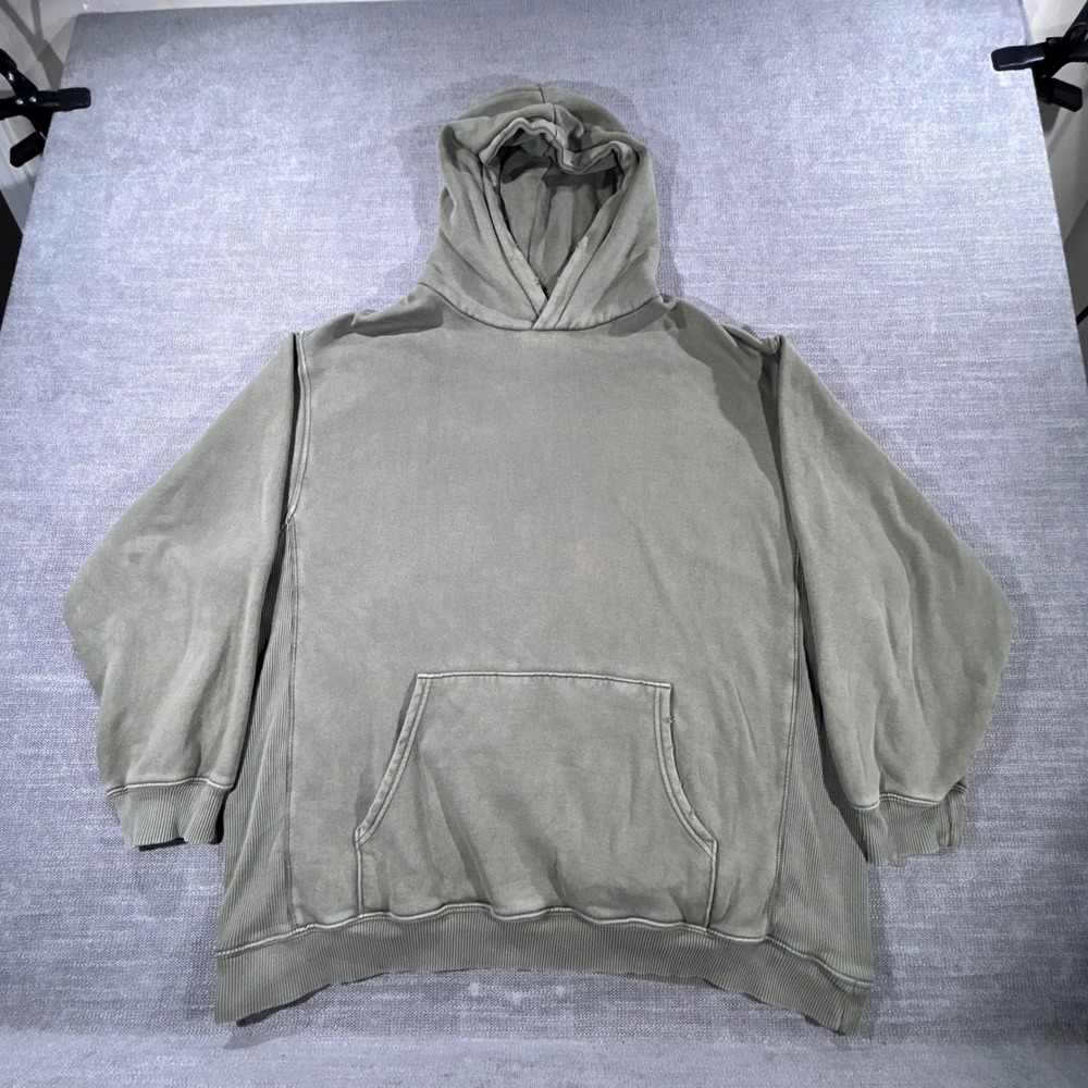 Aerie Hoodie Unisex XL Sage Green Good Oversized Boxy Vintage Wash 1520
